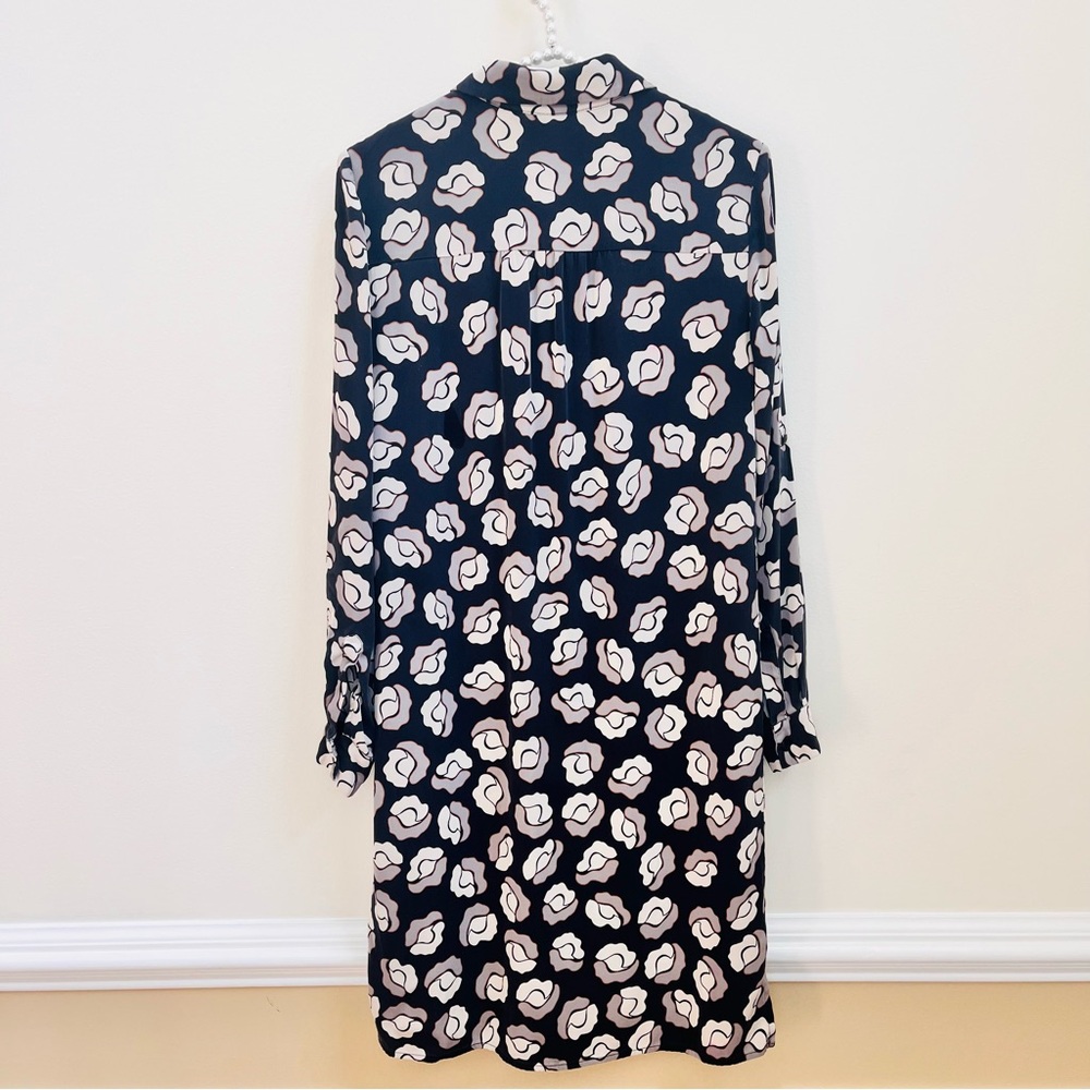Silk DVF Diane Von Furstenberg Ballet Rose Long Sleeve Dress - Picture 8 of 8